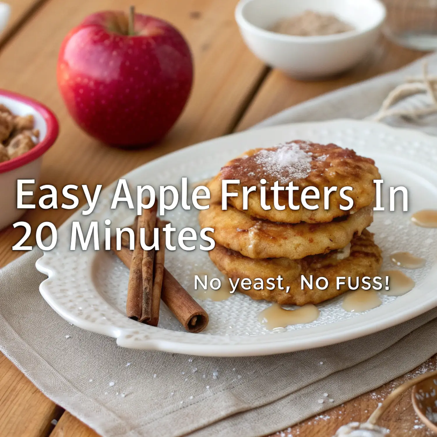 Easy Apple Fritters in 20 Minutes ⏱️🍏