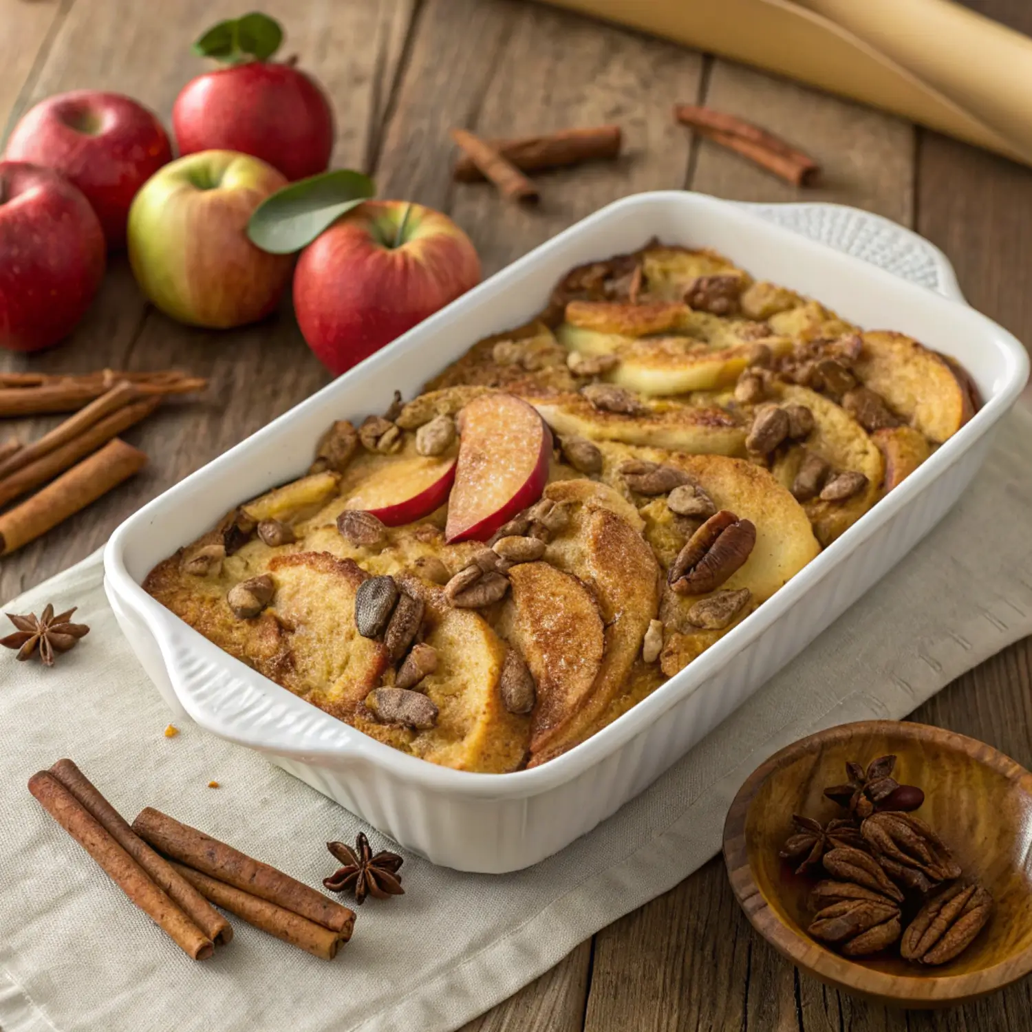 Apple Pie French Toast Casserole 🍞🍎