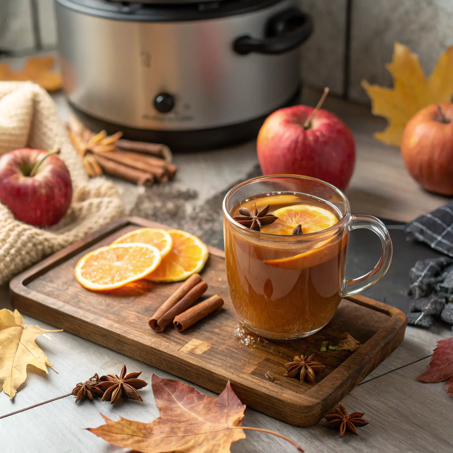 Homemade Apple Cider in the Slow Cooker 🍂 (Easy, Cozy Fall Drink)